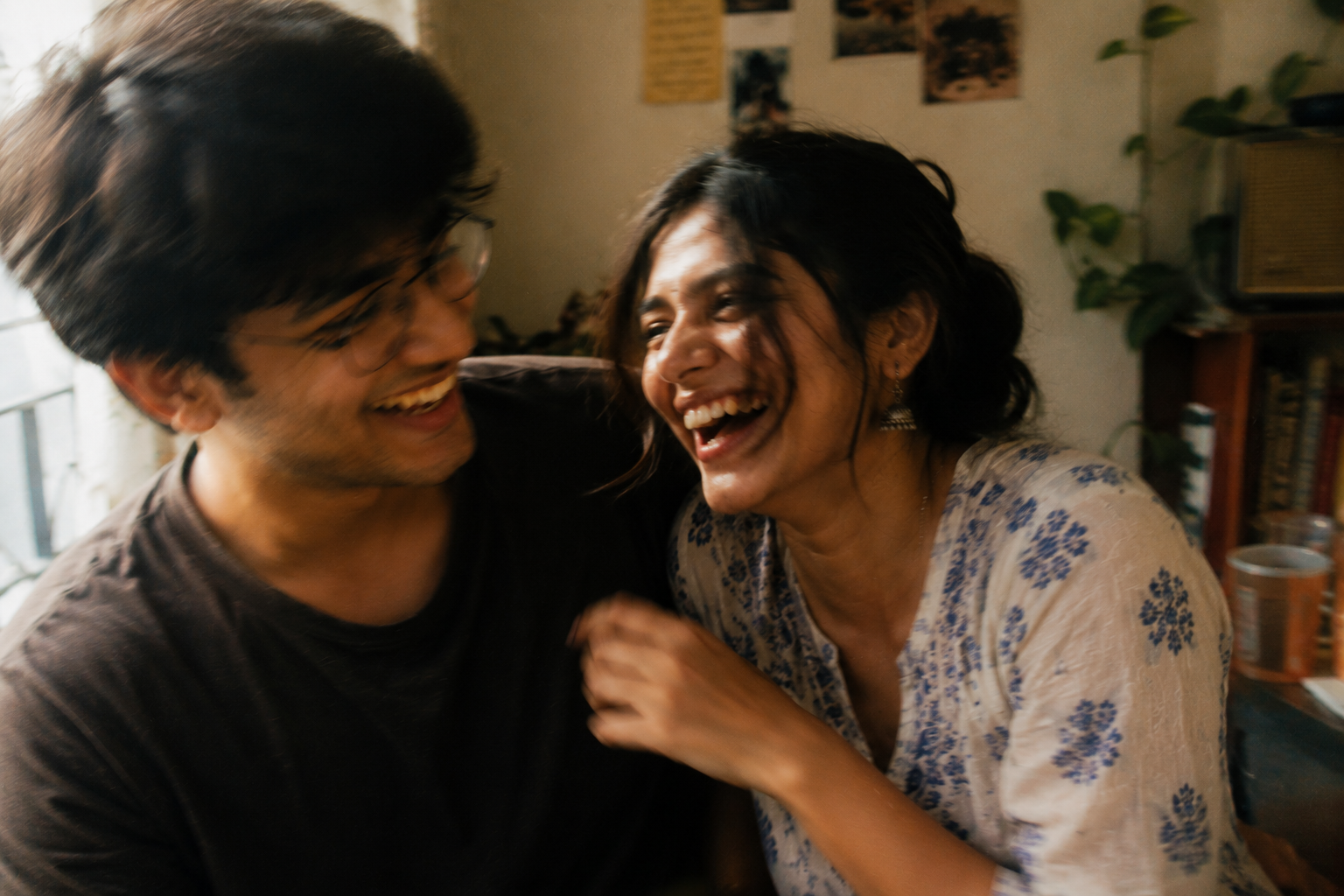 A shared laugh
